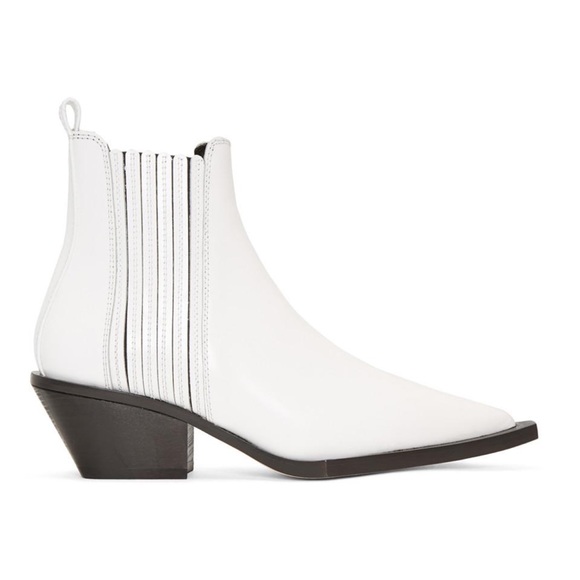 Helmut Lang Shoes - Helmut Lang White Cowboy Boots 38